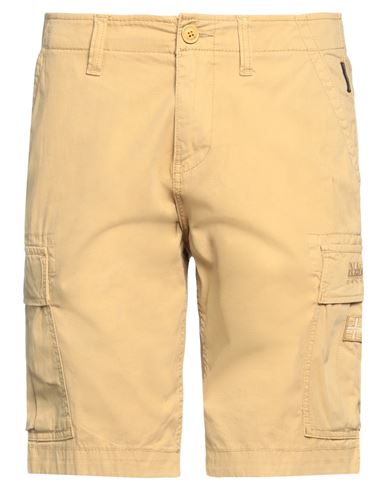Napapijri Man Shorts & Bermuda Shorts Mustard Size 30 Cotton In Yellow