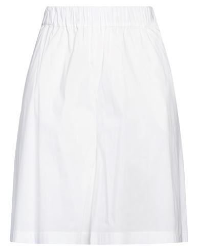 Liviana Conti Woman Shorts & Bermuda Shorts White Size 10 Cotton, Polyamide, Elastane