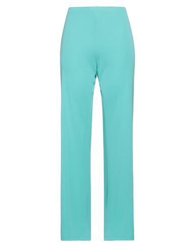 Shop Clips Woman Pants Turquoise Size S Viscose, Polyester In Blue