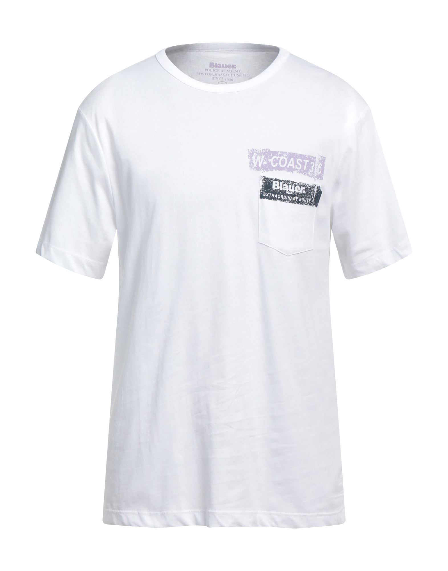 Blauer T-shirts In White