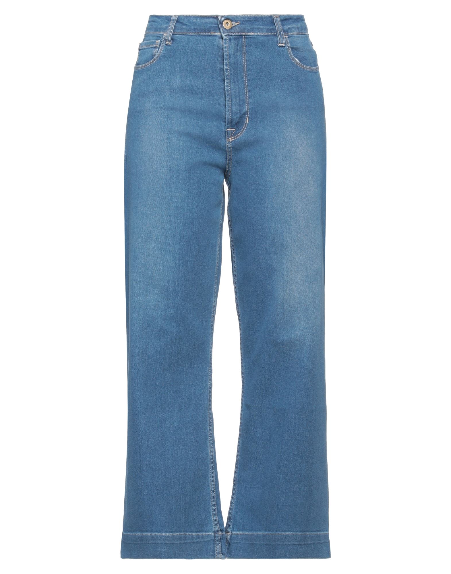 Merci .., Woman Denim Pants Blue Size 31 Cotton, Elastane In Blue