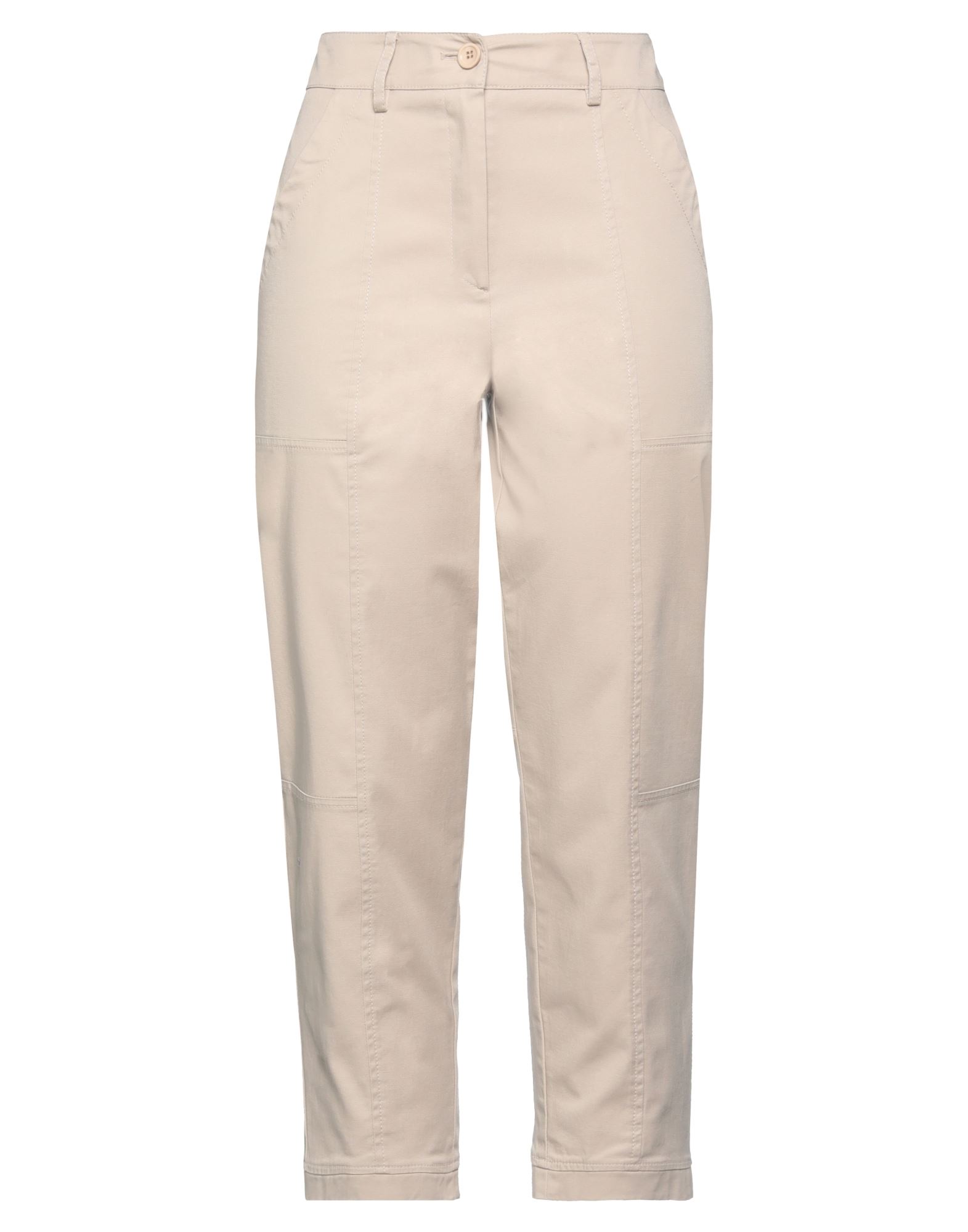 Cristina Rocca Woman Pants Light Grey Size 6 Cotton, Elastane