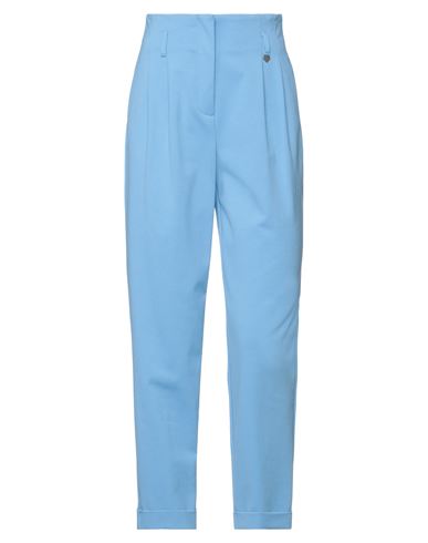 Please Woman Pants Azure Size S Cotton, Polyamide, Elastane In Blue