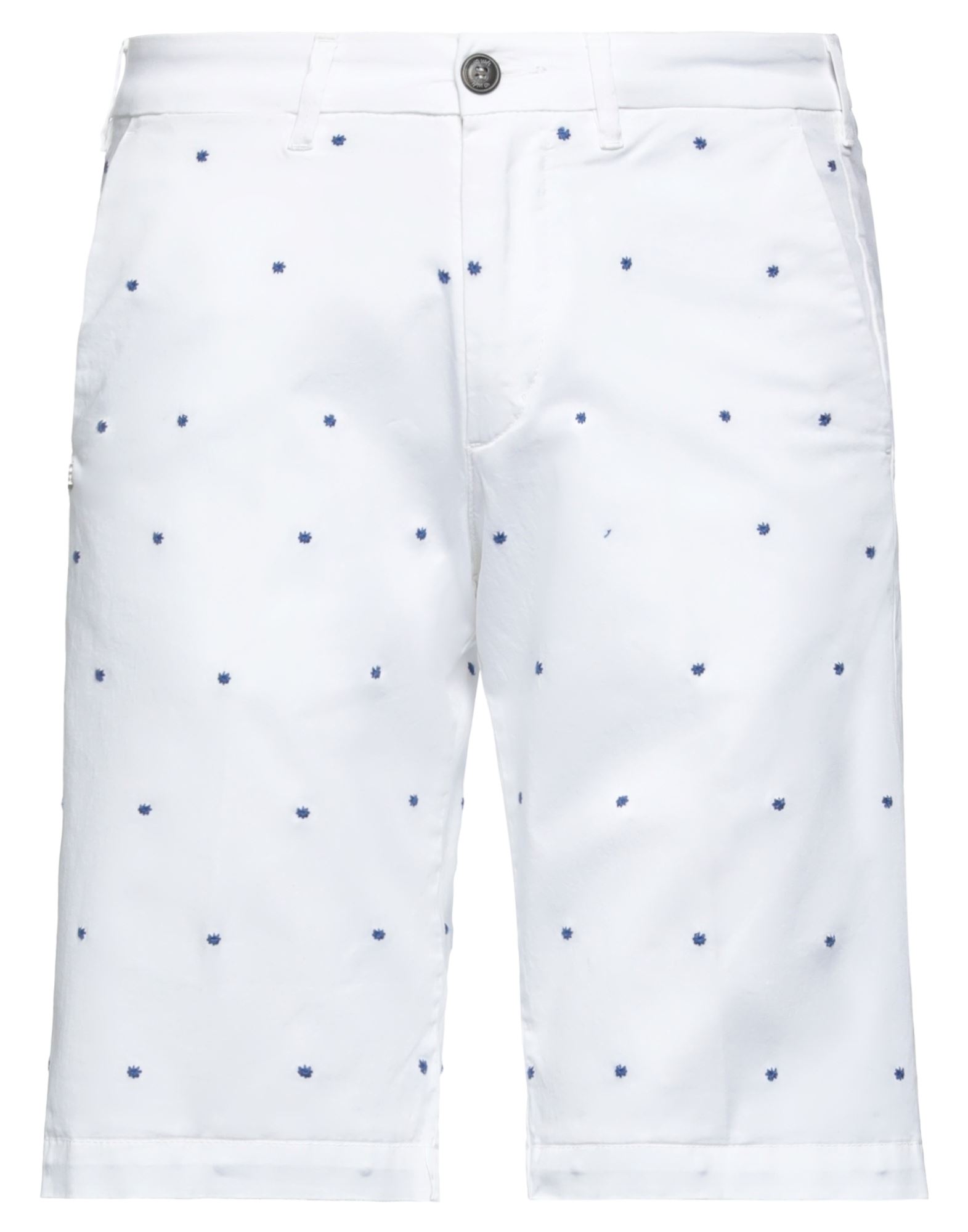 40weft Man Shorts & Bermuda Shorts White Size 28 Cotton, Elastane