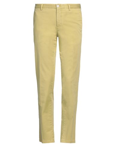 Pt Torino Man Pants Acid Green Size 34 Cotton, Elastane In Green