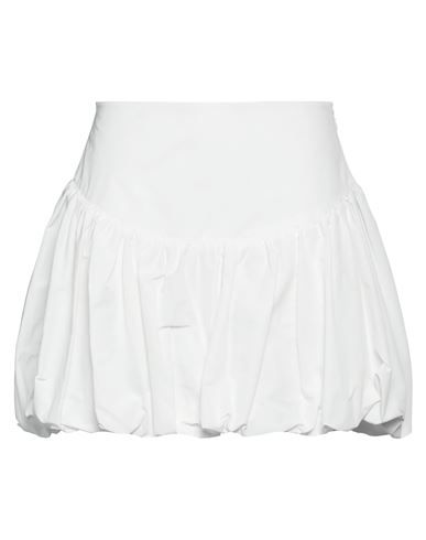 Shop Gina Gorgeous Woman Mini Skirt White Size 6 Polyester, Cotton