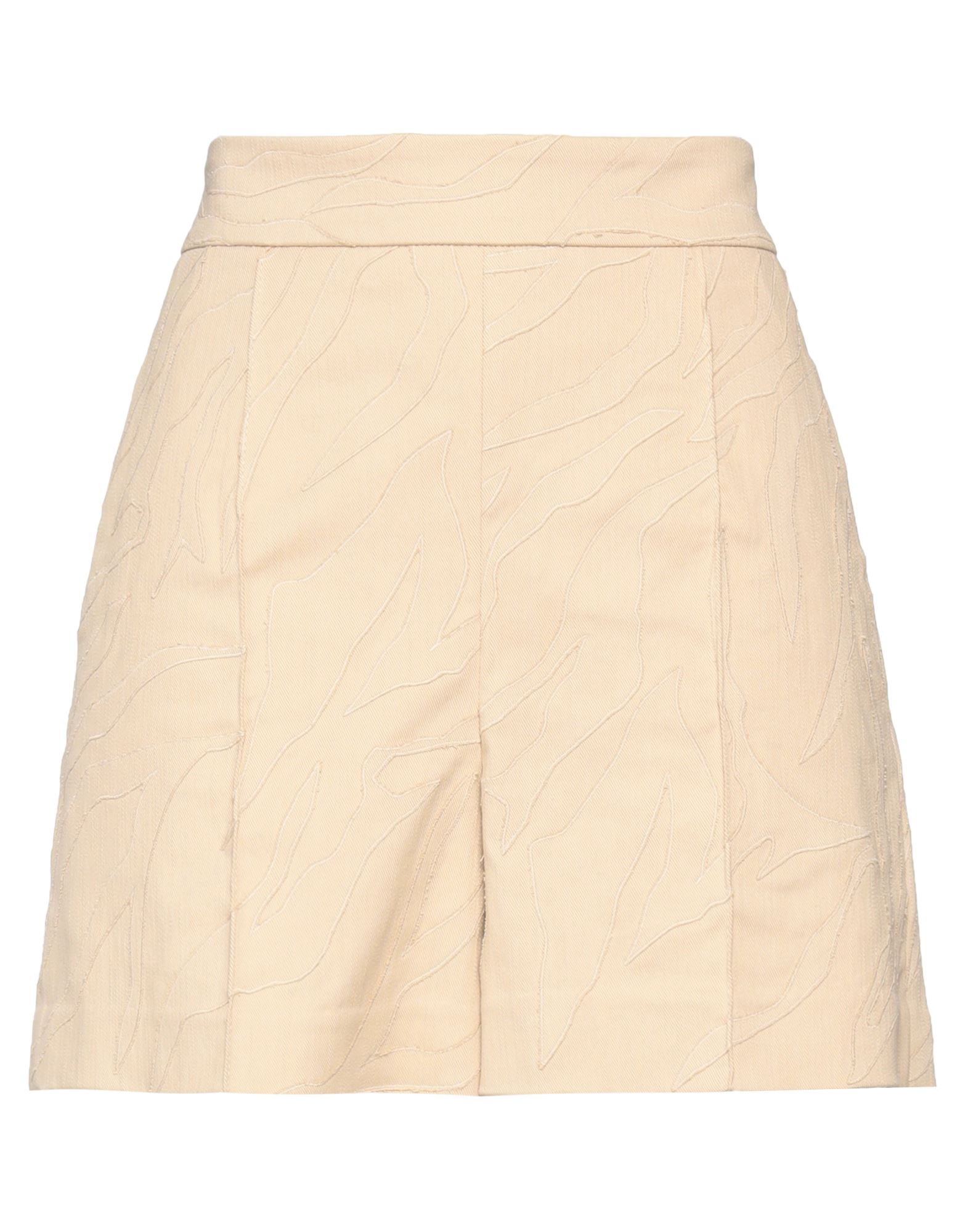 Brunello Cucinelli Woman Shorts & Bermuda Shorts Beige Size 6 Cotton, Elastane