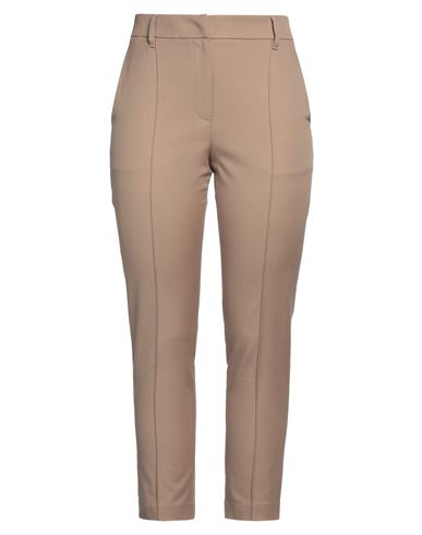 Brunello Cucinelli Woman Pants Light Brown Size 16 Cotton, Elastane, Brass In Beige