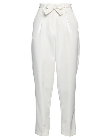 Moonshine Milano Woman Pants Cream Size 12 Viscose, Linen In White