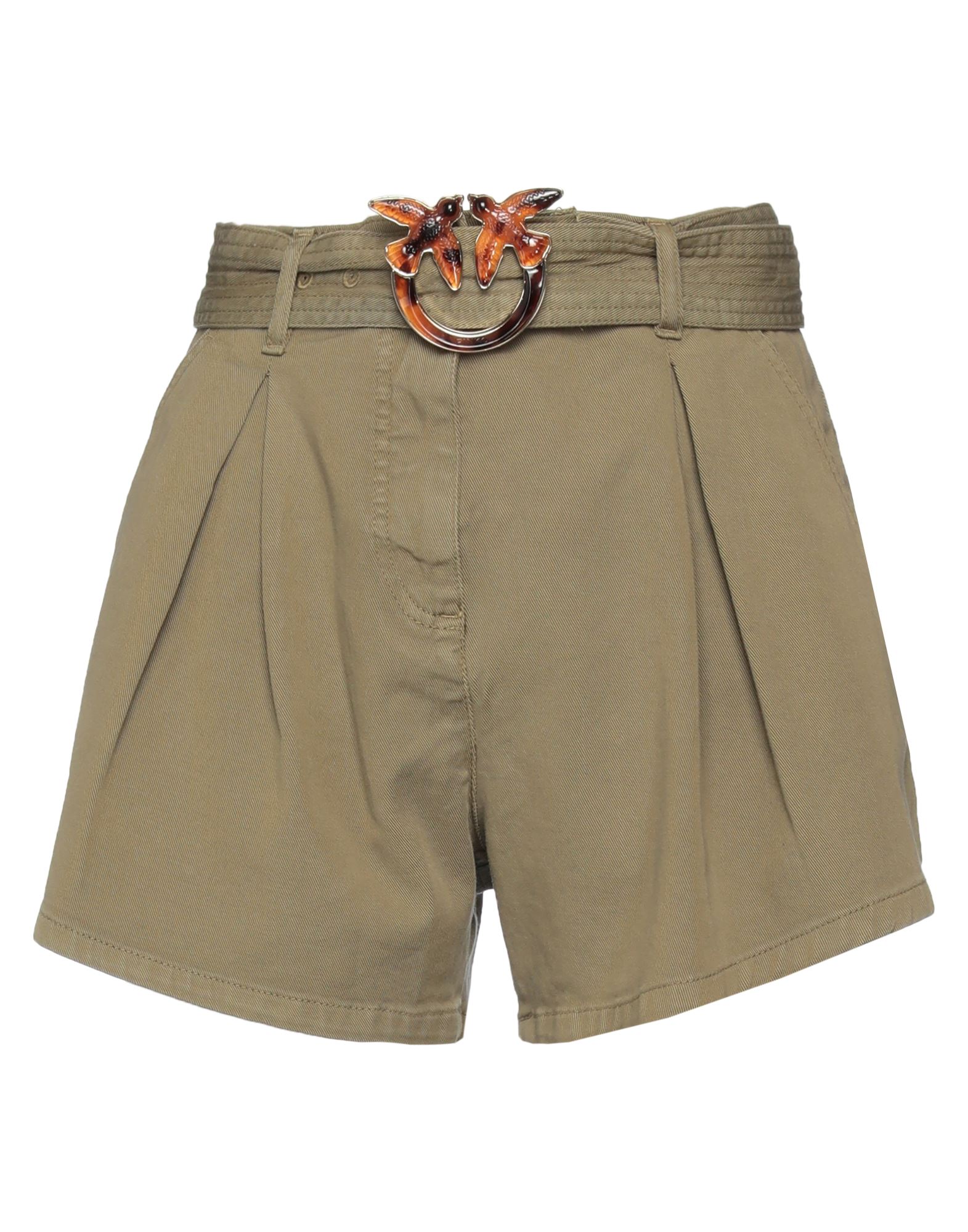 Pinko Woman Shorts & Bermuda Shorts Military Green Size 26 Cotton, Elastane In Green