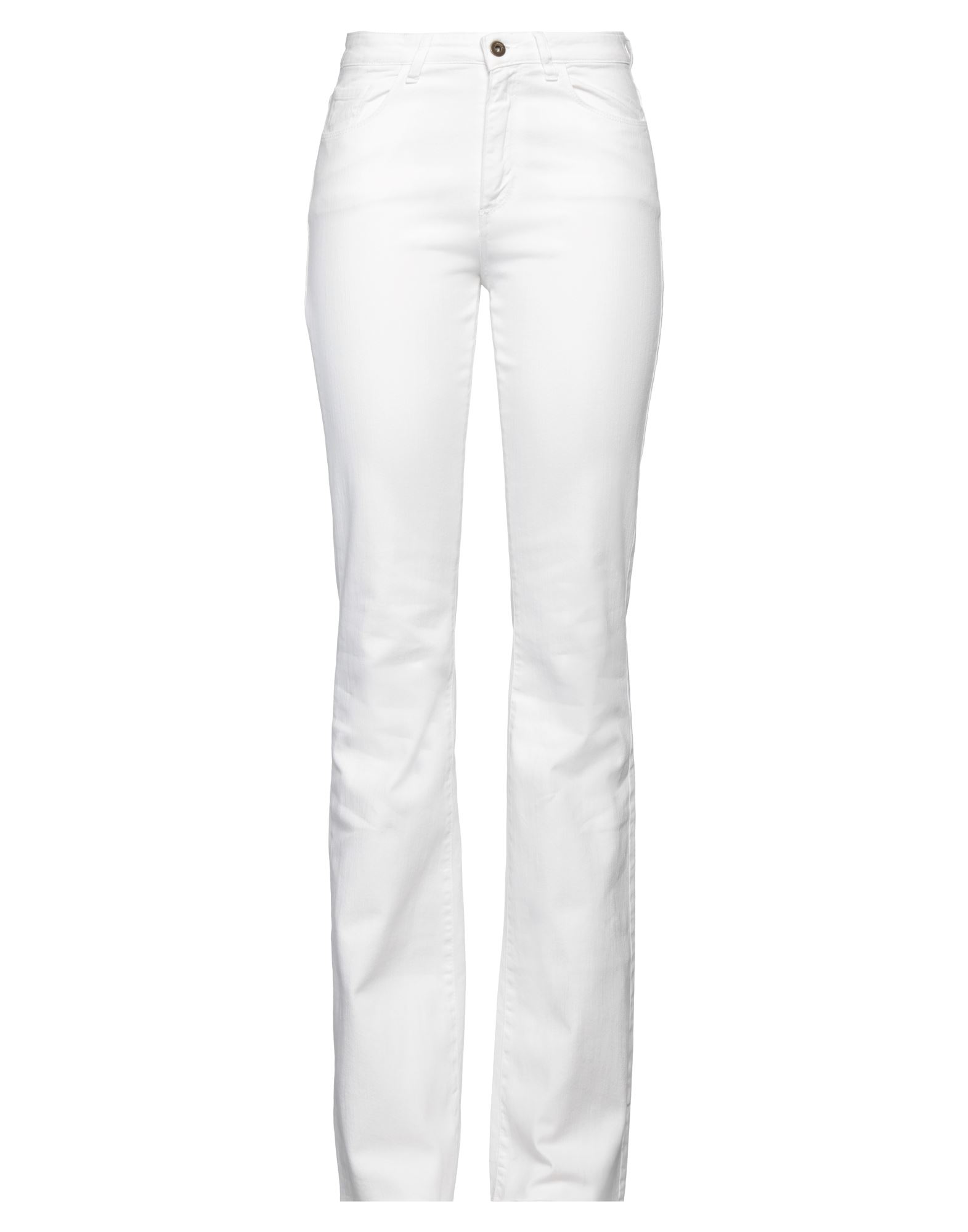 Merci .., Woman Jeans White Size 31 Cotton, Elastane