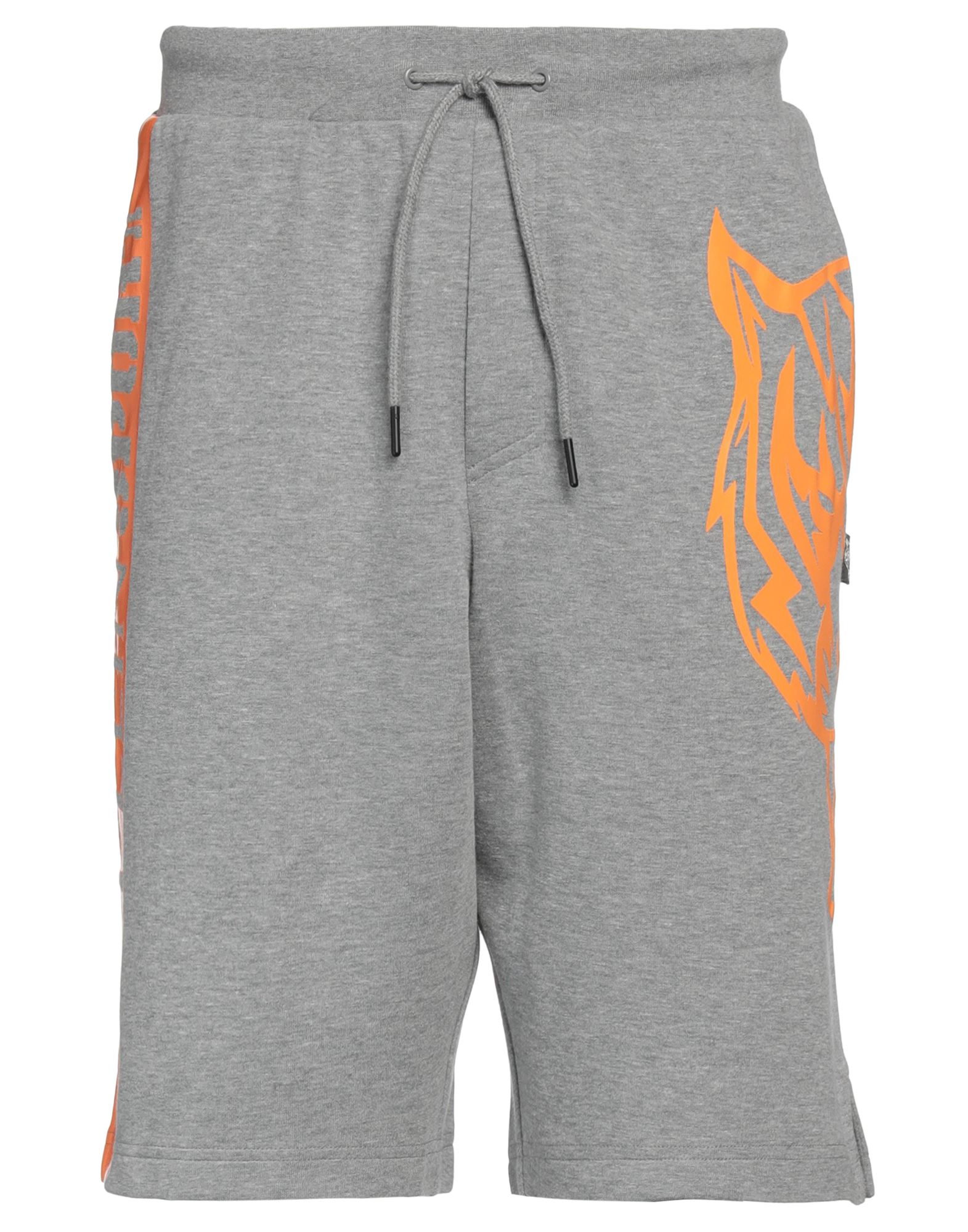 Plein Sport Man Shorts & Bermuda Shorts Grey Size Xl Cotton, Polyester