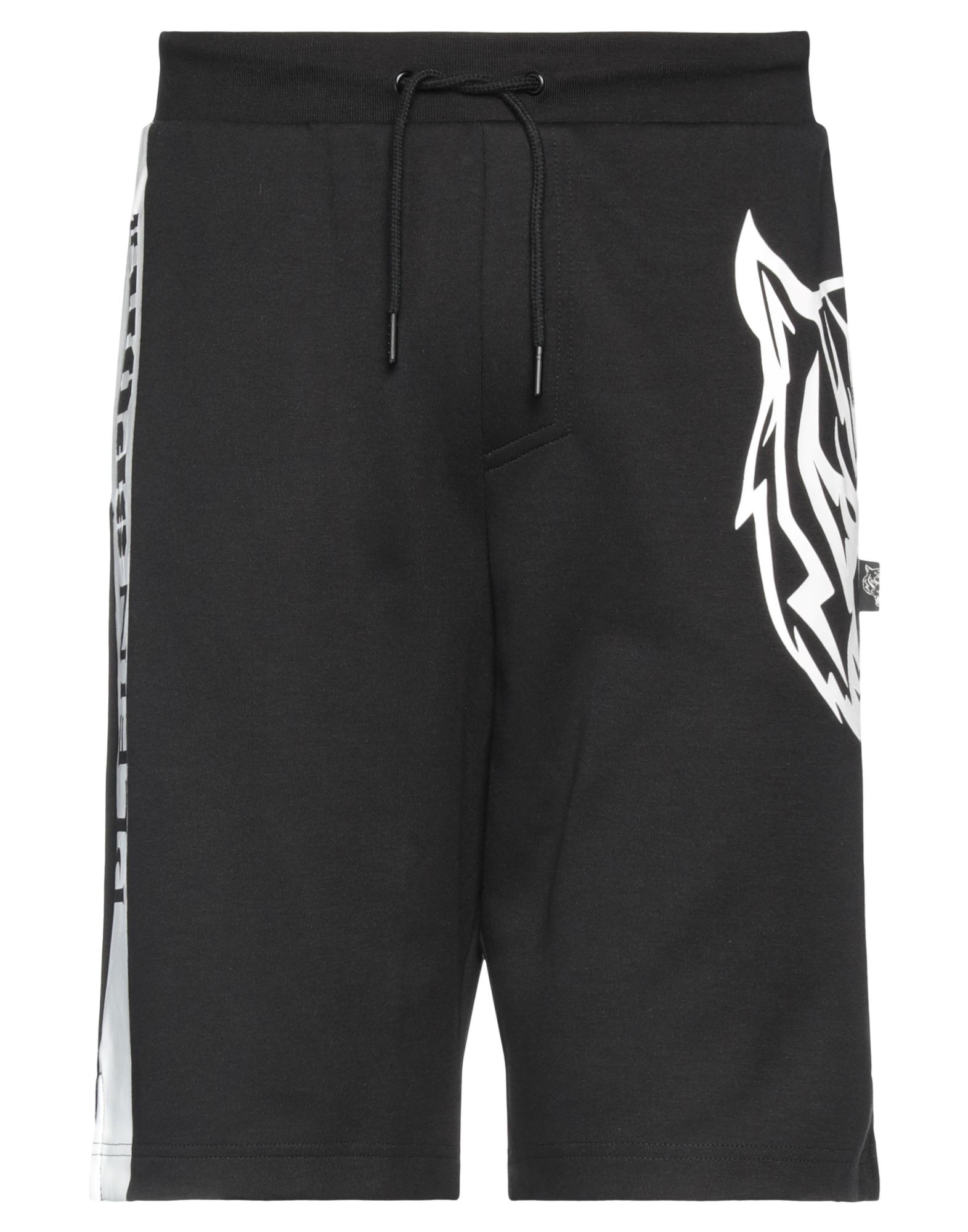 Plein Sport Man Shorts & Bermuda Shorts Black Size Xl Cotton, Polyester
