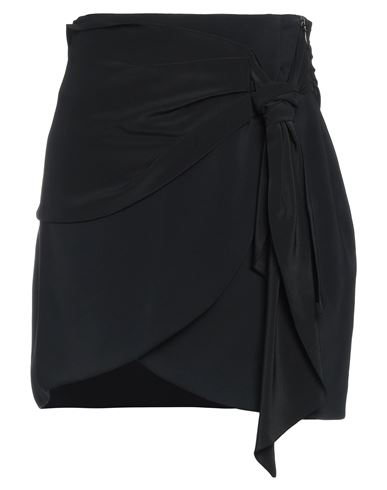 Federica Tosi Woman Mini Skirt Black Size 2 Acetate, Viscose, Silk, Polyester