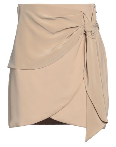 Federica Tosi Woman Mini Skirt Beige Size 4 Acetate, Viscose, Silk, Polyester