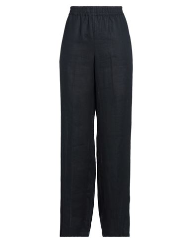Emporio Armani Woman Pants Midnight Blue Size 6 Linen