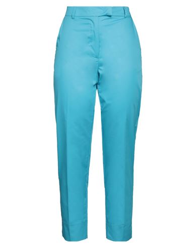 Icona By Kaos Woman Pants Azure Size 6 Cotton In Blue