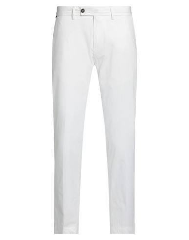 MESSAGERIE MESSAGERIE PATRIZIO PISCAGLIA MAN PANTS WHITE SIZE 38 COTTON, ELASTANE 