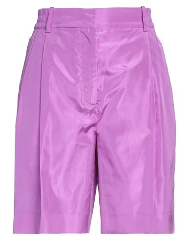 Valentino Garavani Woman Shorts & Bermuda Shorts Purple Size 4 Silk