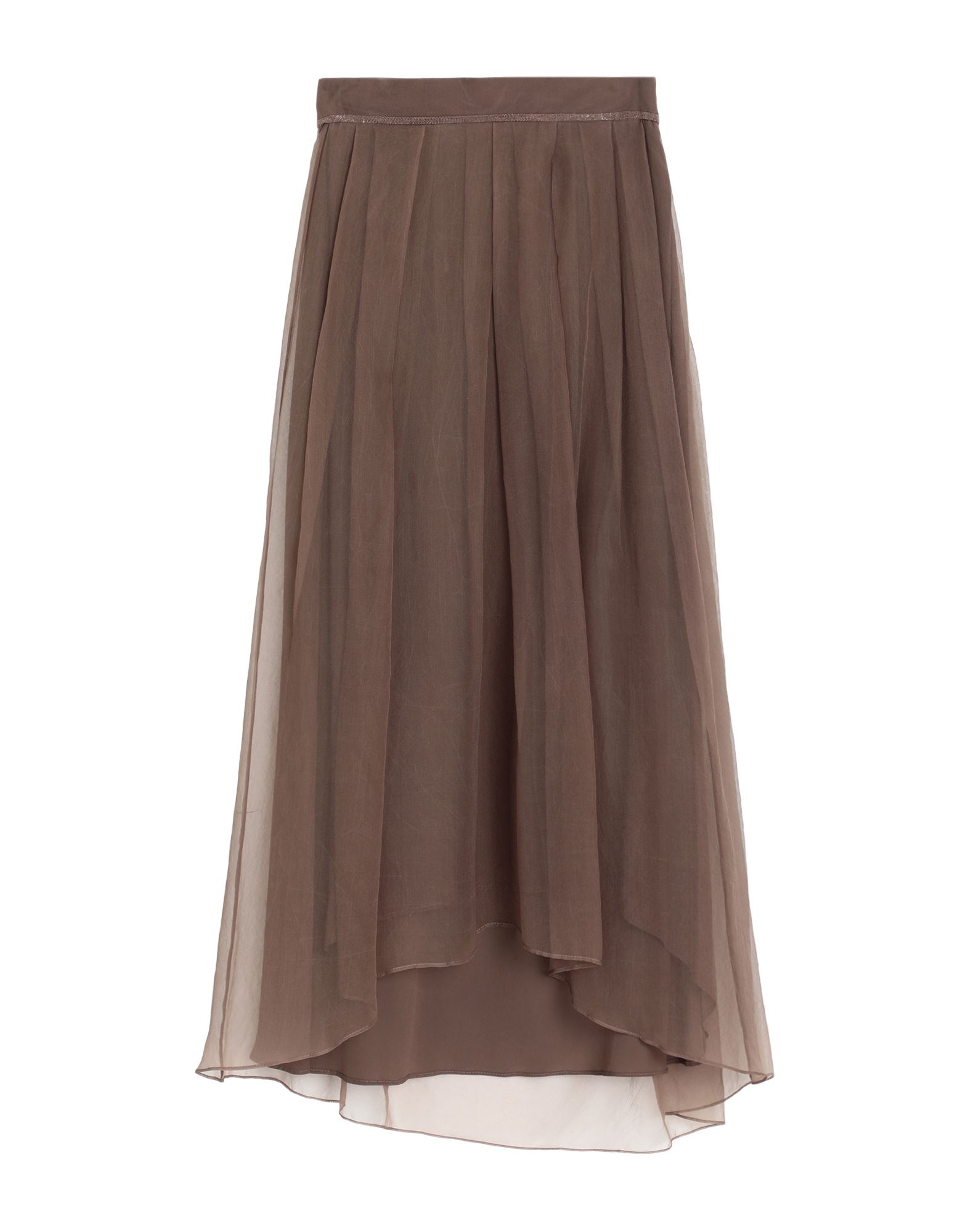 Brunello Cucinelli Long Skirts In Brown