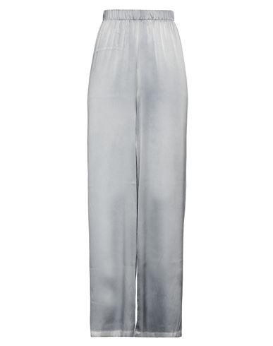 Avant Toi Metallic Pleated Flared Trousers In Grey