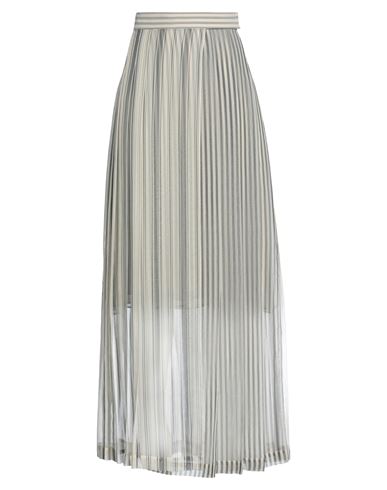 Brunello Cucinelli Layered Pleated Maxi Skirt In Grey
