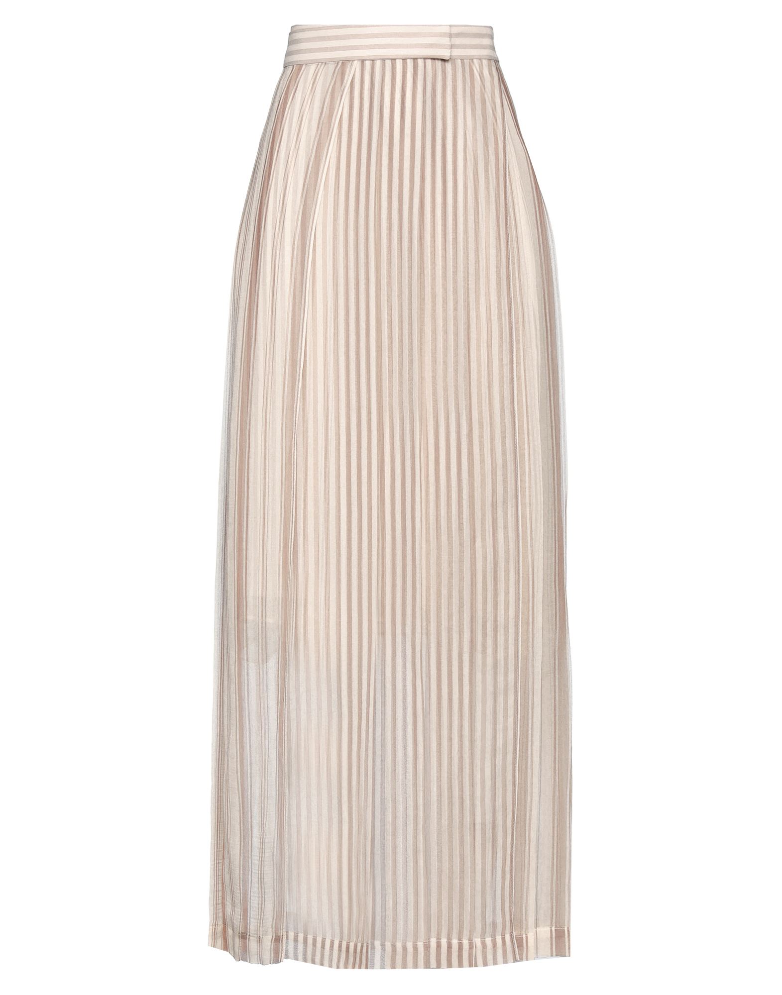 Brunello Cucinelli Layered Pleated Maxi Skirt In Beige
