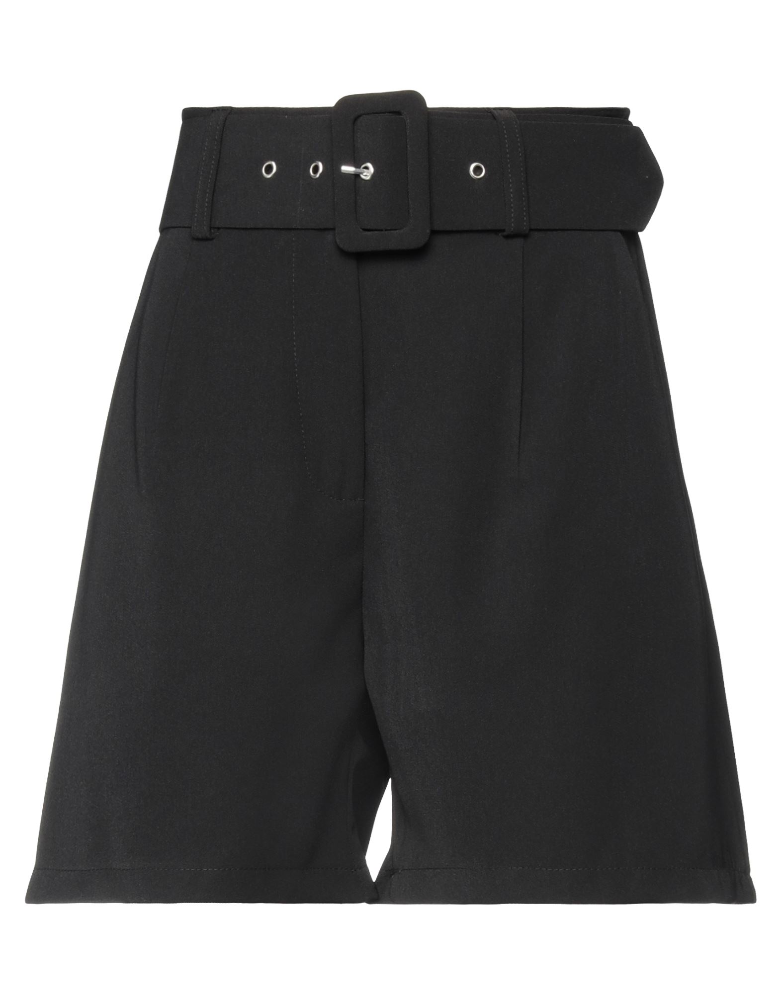 Sherry Be Woman Shorts & Bermuda Shorts Black Size 2 Polyester