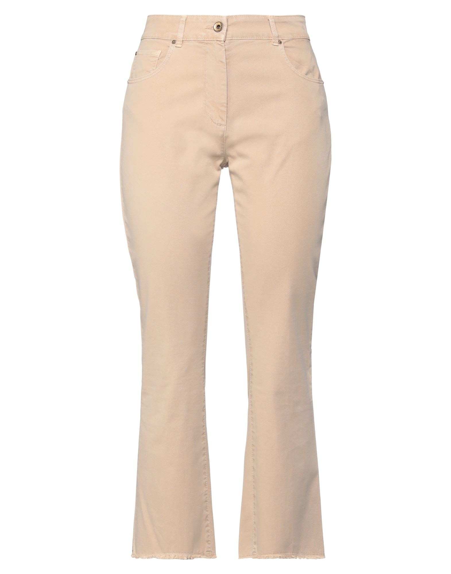 Seventy Sergio Tegon Woman Pants Beige Size 6 Cotton, Elastane