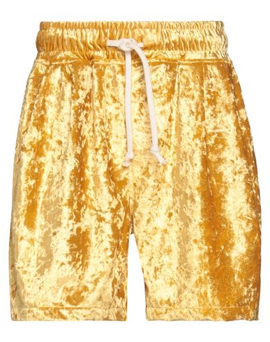 Luxury Lab Milano Man Shorts & Bermuda Shorts Ocher Size Xxl Polyester, Elastane In Yellow