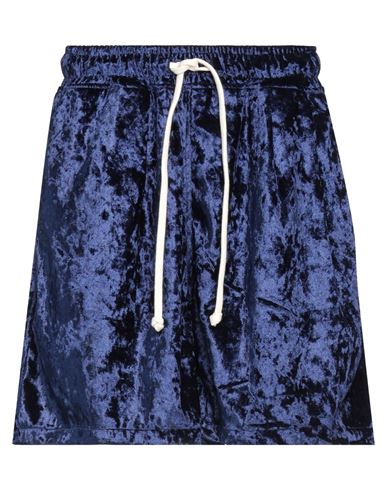 Luxury Lab Milano Man Shorts & Bermuda Shorts Blue Size S Polyester, Elastane