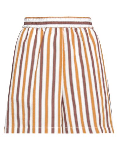 Suoli Woman Shorts & Bermuda Shorts Brown Size 6 Viscose, Polyester