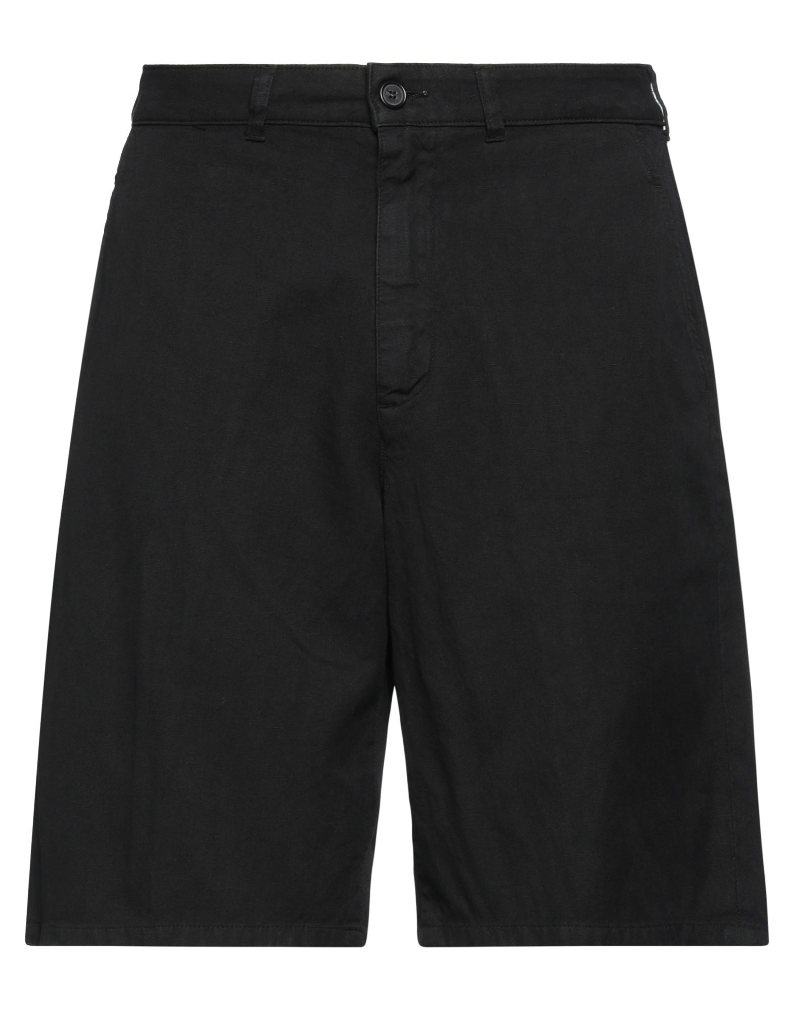 Department 5 Man Shorts & Bermuda Shorts Black Size 32 Cotton, Linen