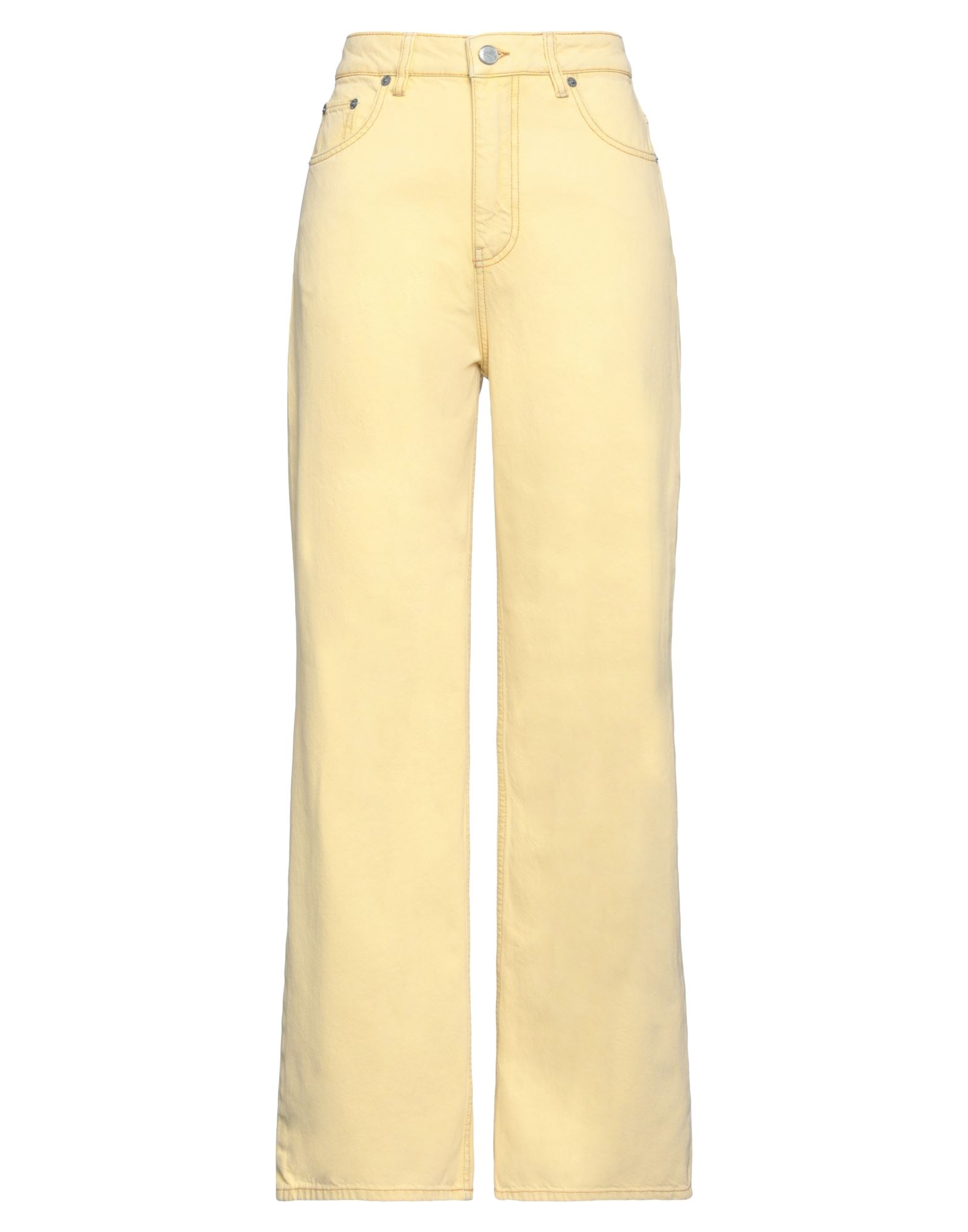 Shop Ganni Woman Jeans Yellow Size 28 Organic Cotton