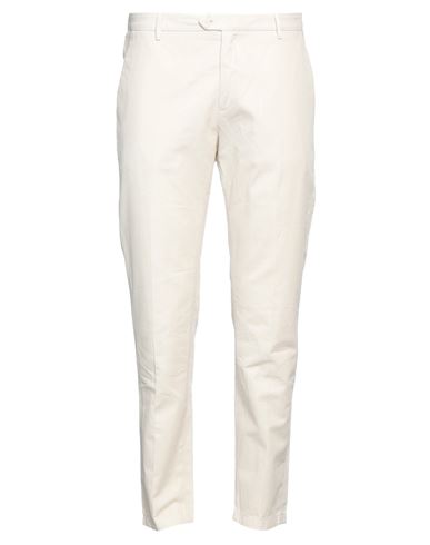 Yan Simmon Man Pants Cream Size 40 Cotton, Linen, Elastane In White