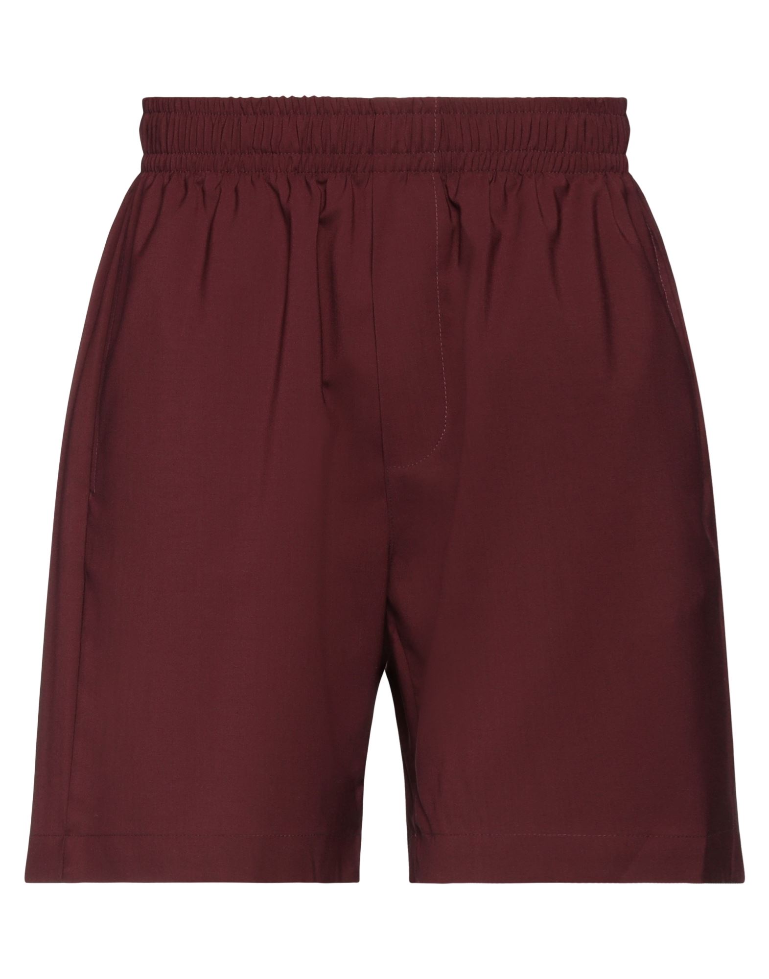 Yes London Man Shorts & Bermuda Shorts Burgundy Size Xl Virgin Wool, Polyester, Elastane In Red