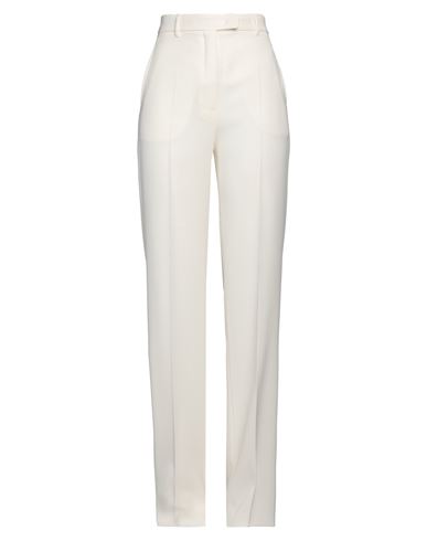 Max Mara Studio Woman Pants Cream Size 8 Virgin Wool In White