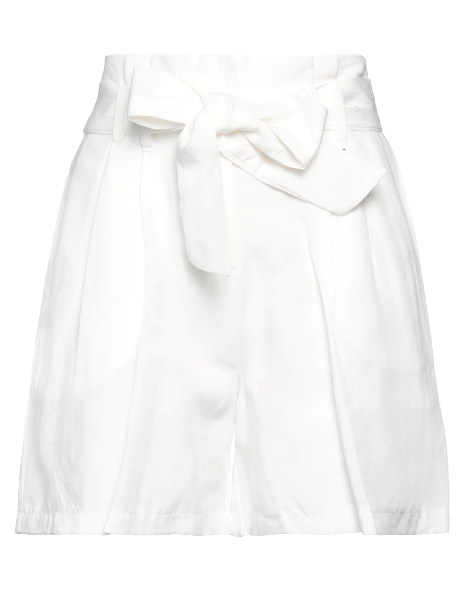 Yes Zee By Essenza Woman Shorts & Bermuda Shorts White Size M Tencel, Linen