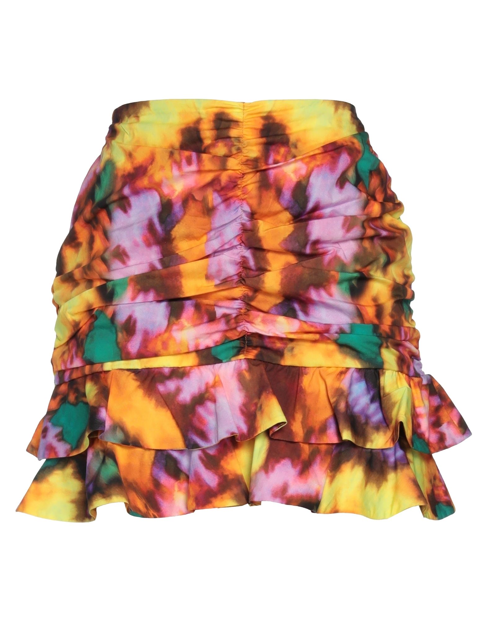 Shop ★ Art Woman Mini Skirt Yellow Size L Cotton