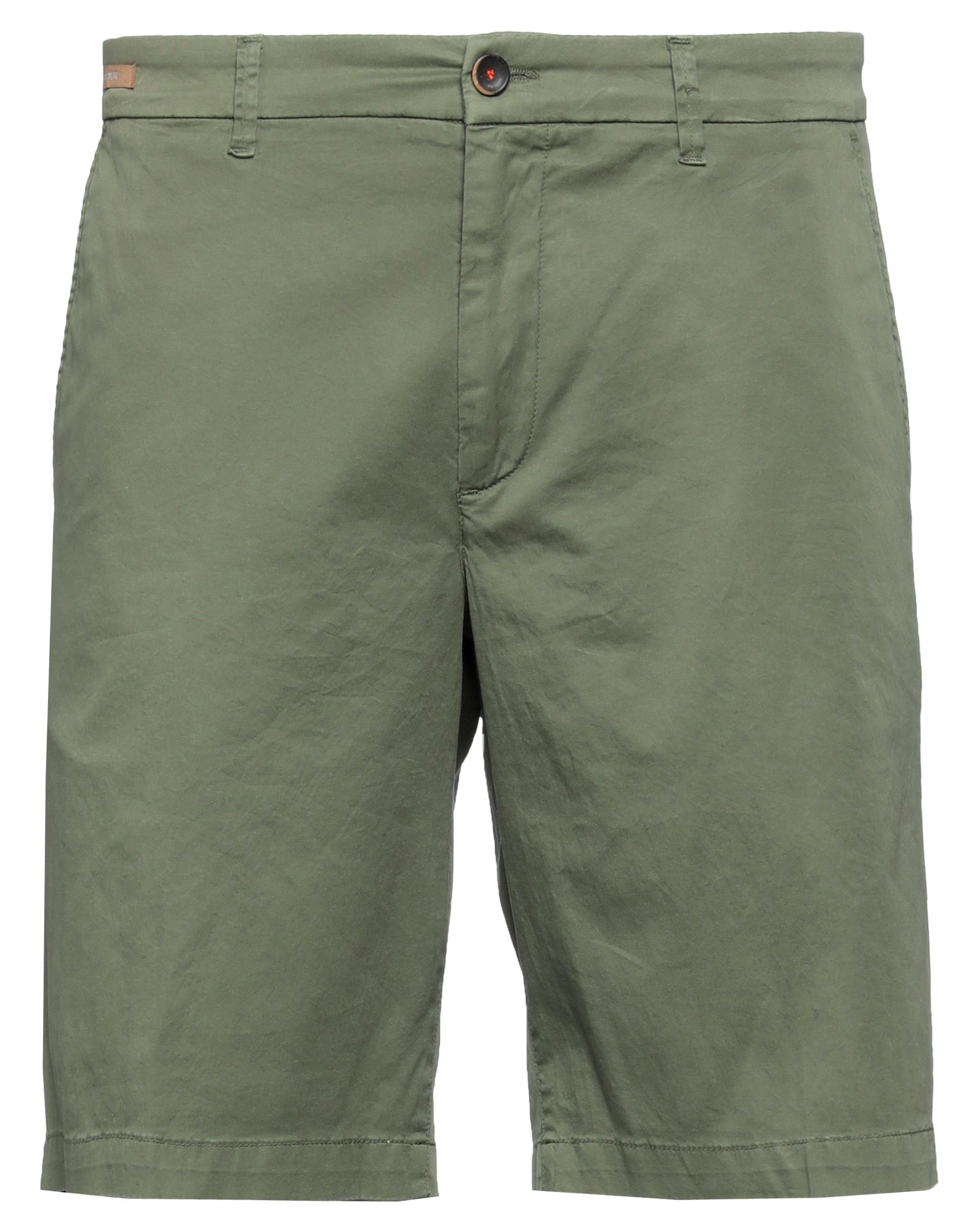 Re-hash Re_hash Man Shorts & Bermuda Shorts Military Green Size 31 Cotton, Elastane