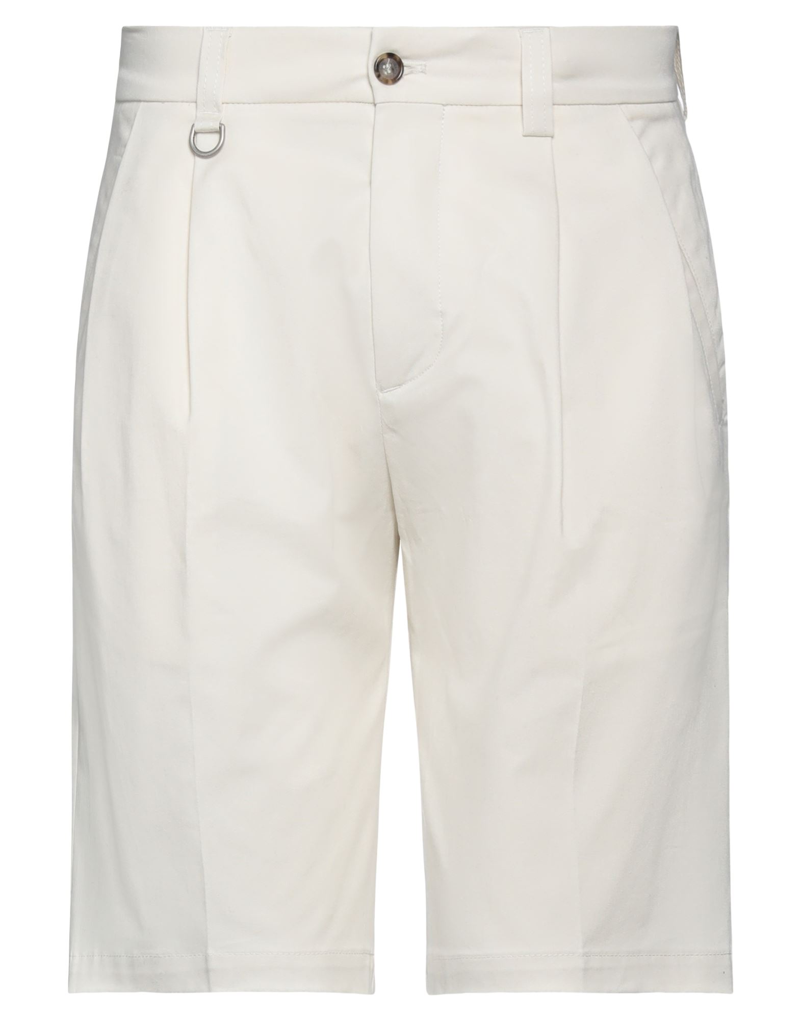 Paolo Pecora Man Shorts & Bermuda Shorts Off White Size 36 Cotton, Elastane In Beige
