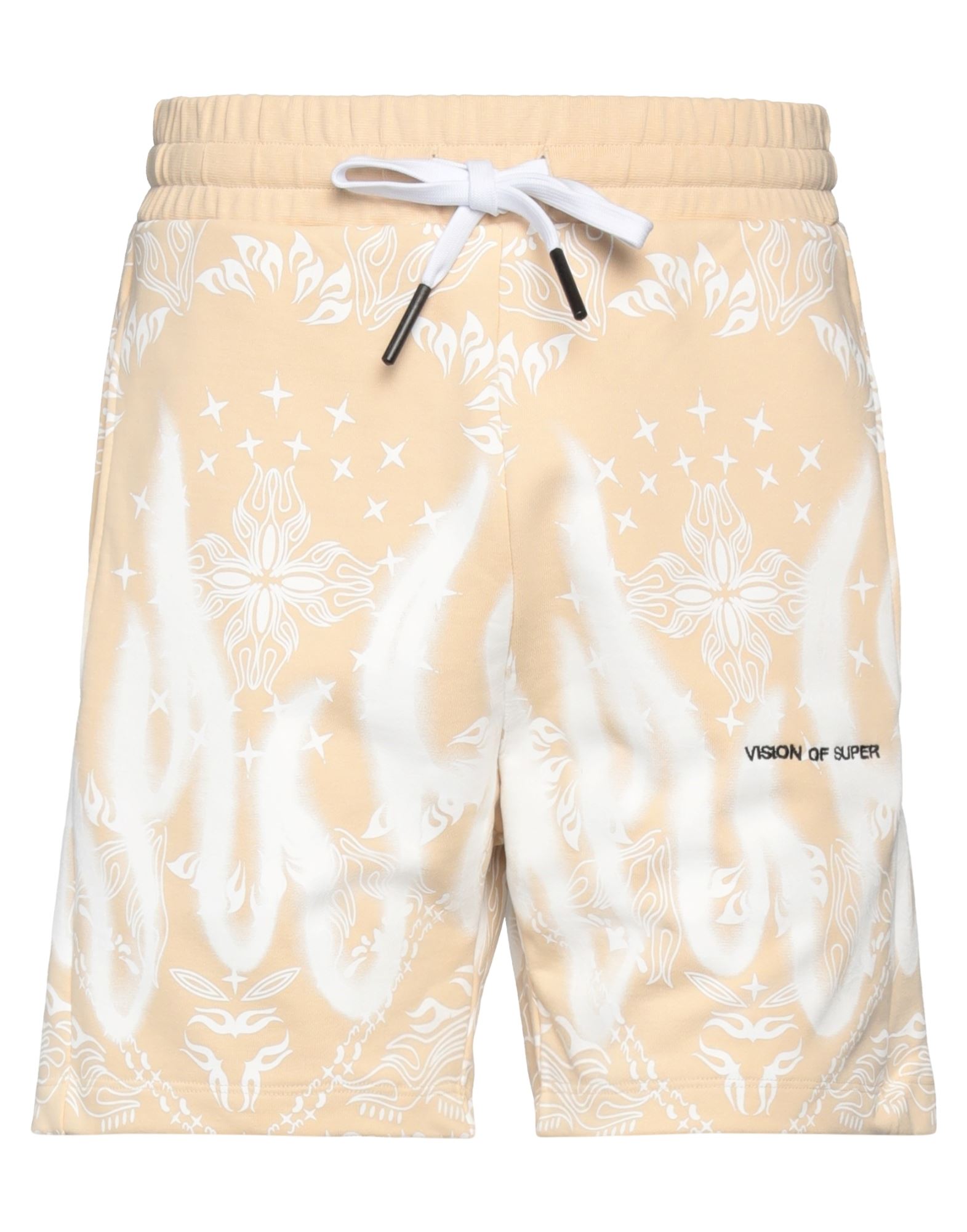 Shop Vision Of Super Man Shorts & Bermuda Shorts Sand Size M Cotton In Beige