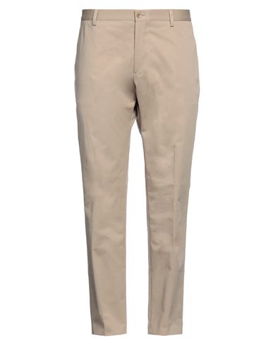 Shop Etro Man Pants Camel Size 40 Cotton, Elastane In Beige
