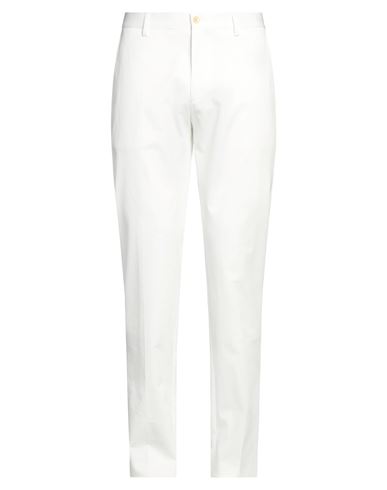 Etro Man Pants White Size 34 Cotton, Elastane
