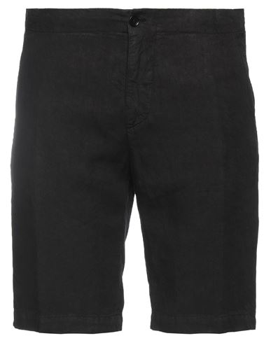 Aspesi Man Shorts & Bermuda Shorts Black Size 34 Linen