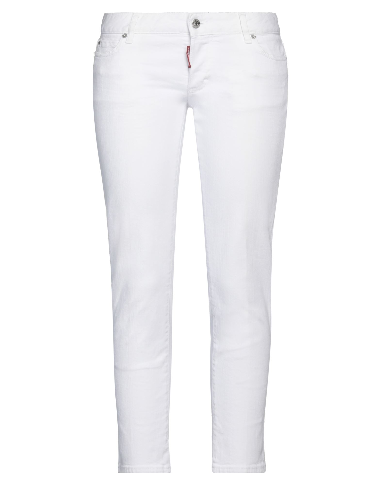 Shop Dsquared2 Woman Jeans White Size 8 Cotton, Elastane
