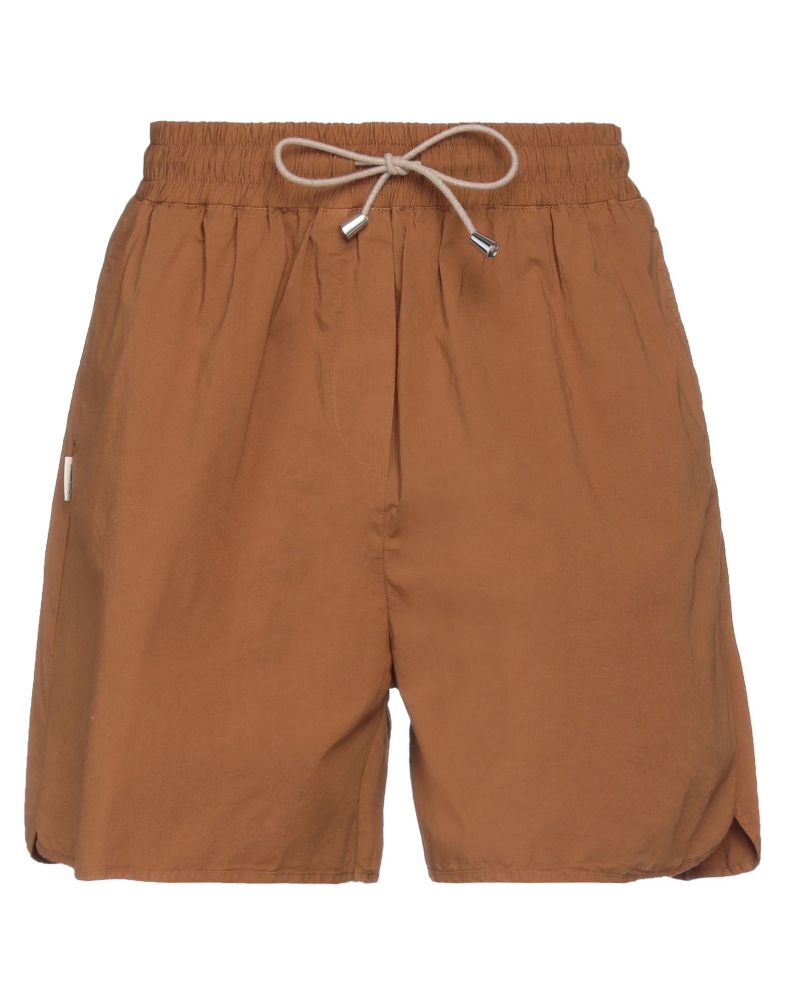 True Nyc Woman Shorts & Bermuda Shorts Brown Size L Cotton, Elastane