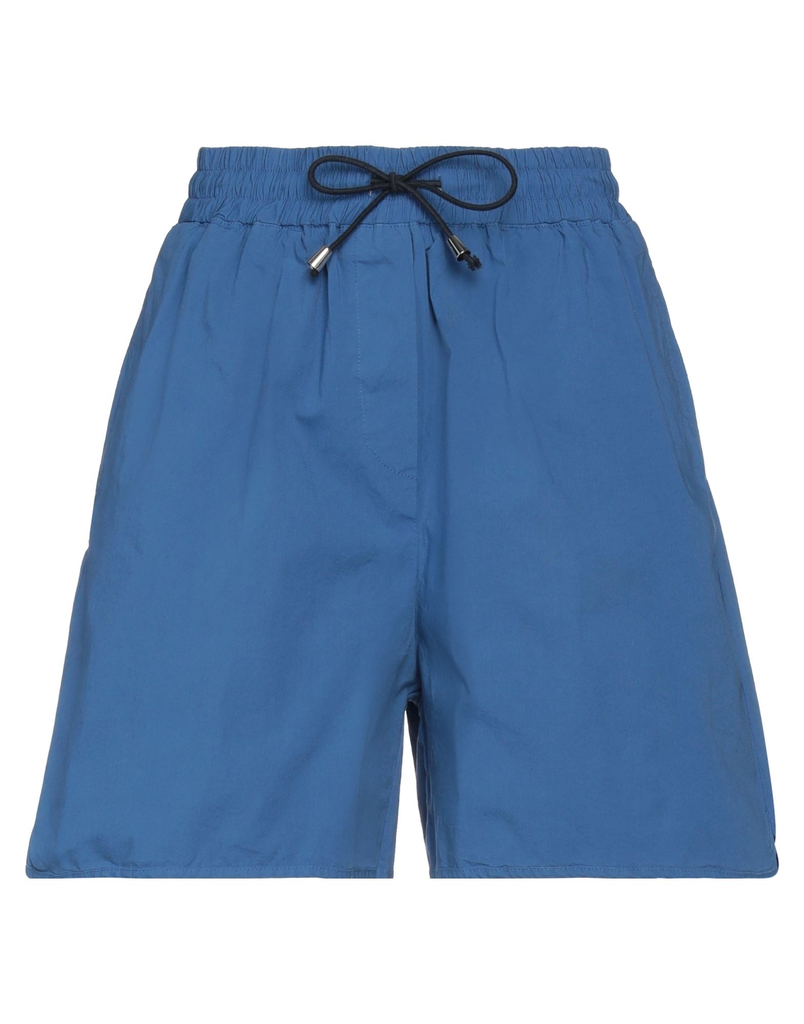 True Nyc Woman Shorts & Bermuda Shorts Midnight Blue Size S Cotton, Elastane
