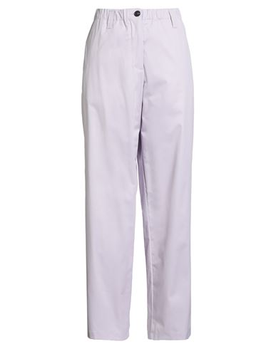 Msgm Woman Pants Lilac Size 4 Cotton In Purple
