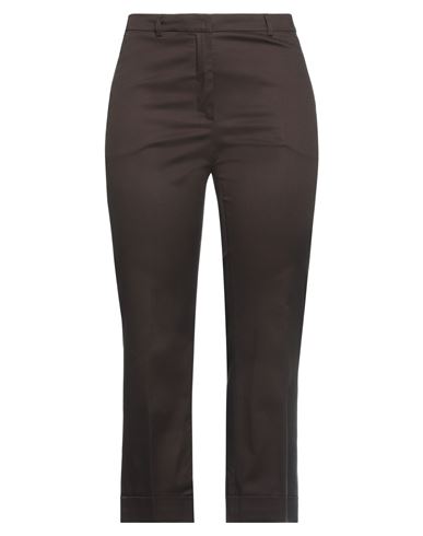 Seventy Sergio Tegon Woman Pants Dark Brown Size 8 Cotton, Elastane